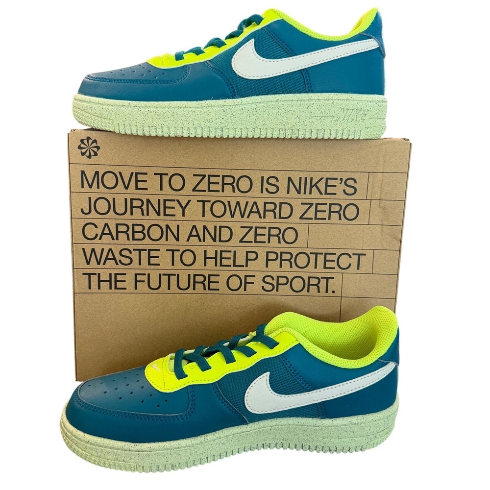 Nike Force 1 Crater NN‎ Bright Spruce Volt Blue Green Sneakers DM1087-300 3Y